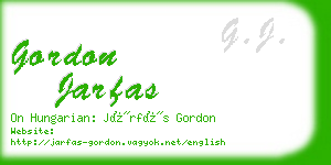 gordon jarfas business card